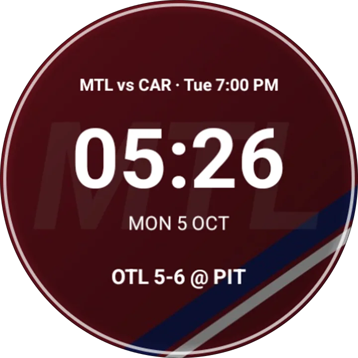 Hockey Team Tracker, Wear OS
