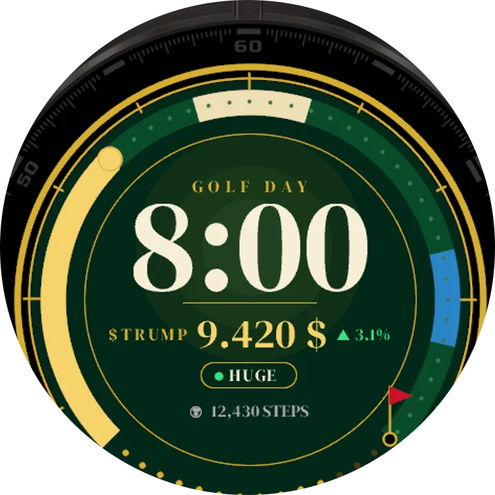 Trump Live Coin Golf Day, Garmin